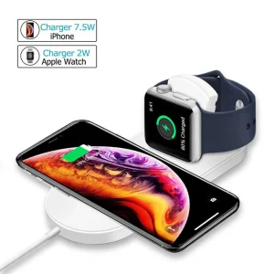 Base Cargador Inalámbrico 2 en 1 Carga Rápida